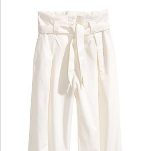 White high waisted trousers
